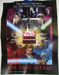 Star Wars Galaxy Series 4 Box Topper Promo Poster with iconic movie characters and scenes