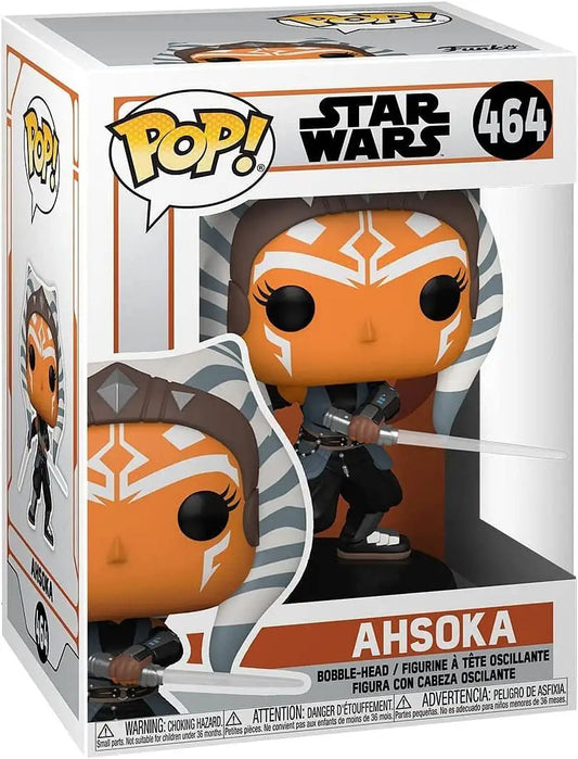 Star Wars Funko Pop Ahsoka Tano Lightsabers collectible figure from The Mandalorian series