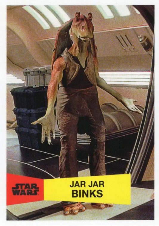 Alien character with long ears and amphibian features in Star Wars Topps Basketball trading card