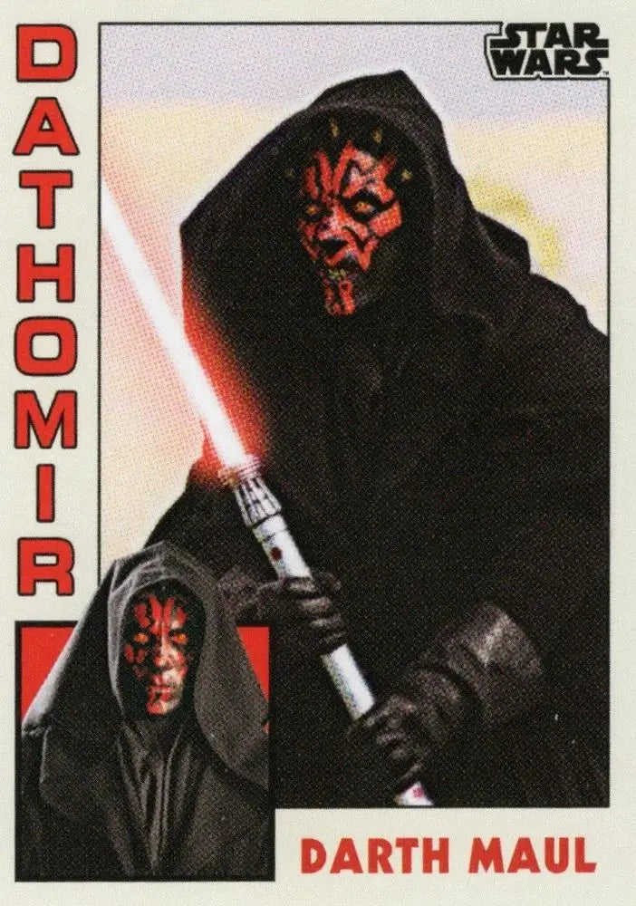 Star Wars Throwback Thursday 2023 Card featuring Darth Maul from 1984 Baseball collection