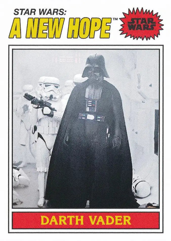 Star Wars trading card of Darth Vader from 1977 Topps Baseball Throwback Thursday