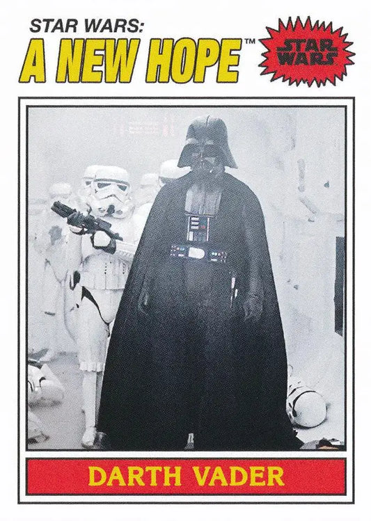 Star Wars trading card of Darth Vader from 1977 Topps Baseball Throwback Thursday