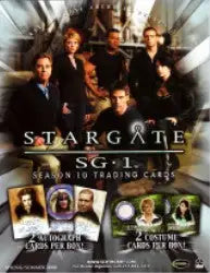 Stargate SG-1 Season 10 Trading Card sell sheet cover featuring cast members