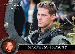 Military-style portrait of a man in tactical gear from Stargate SG-1 promo card