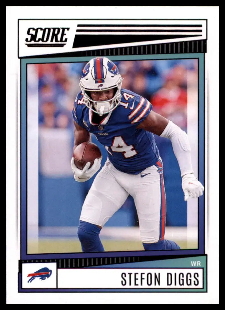 Stefon Diggs football card from 2022 Score series featuring Stefon Diggs Buffalo Bills