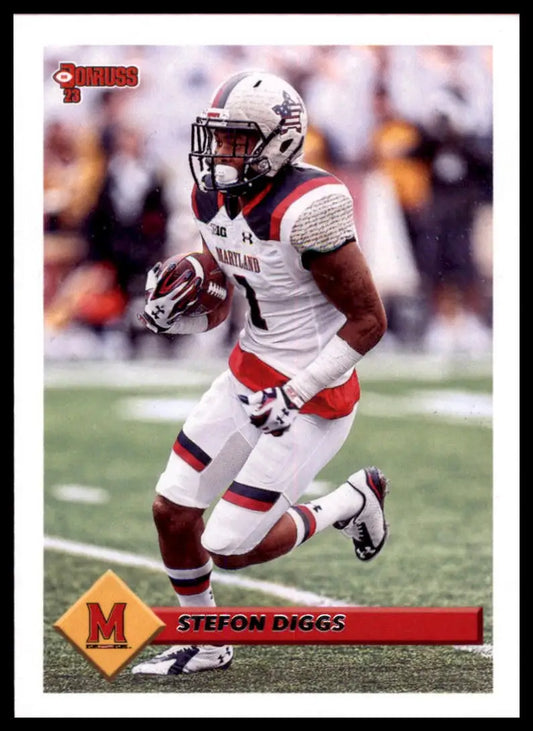Stefon Diggs football card from Panini Chronicles Draft 2023 Maryland Terrapins