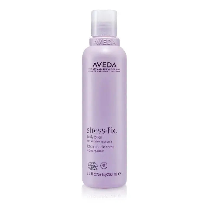 Purple Aveda Stress-Fix Body Lotion 200ml for relaxation and stress relief
