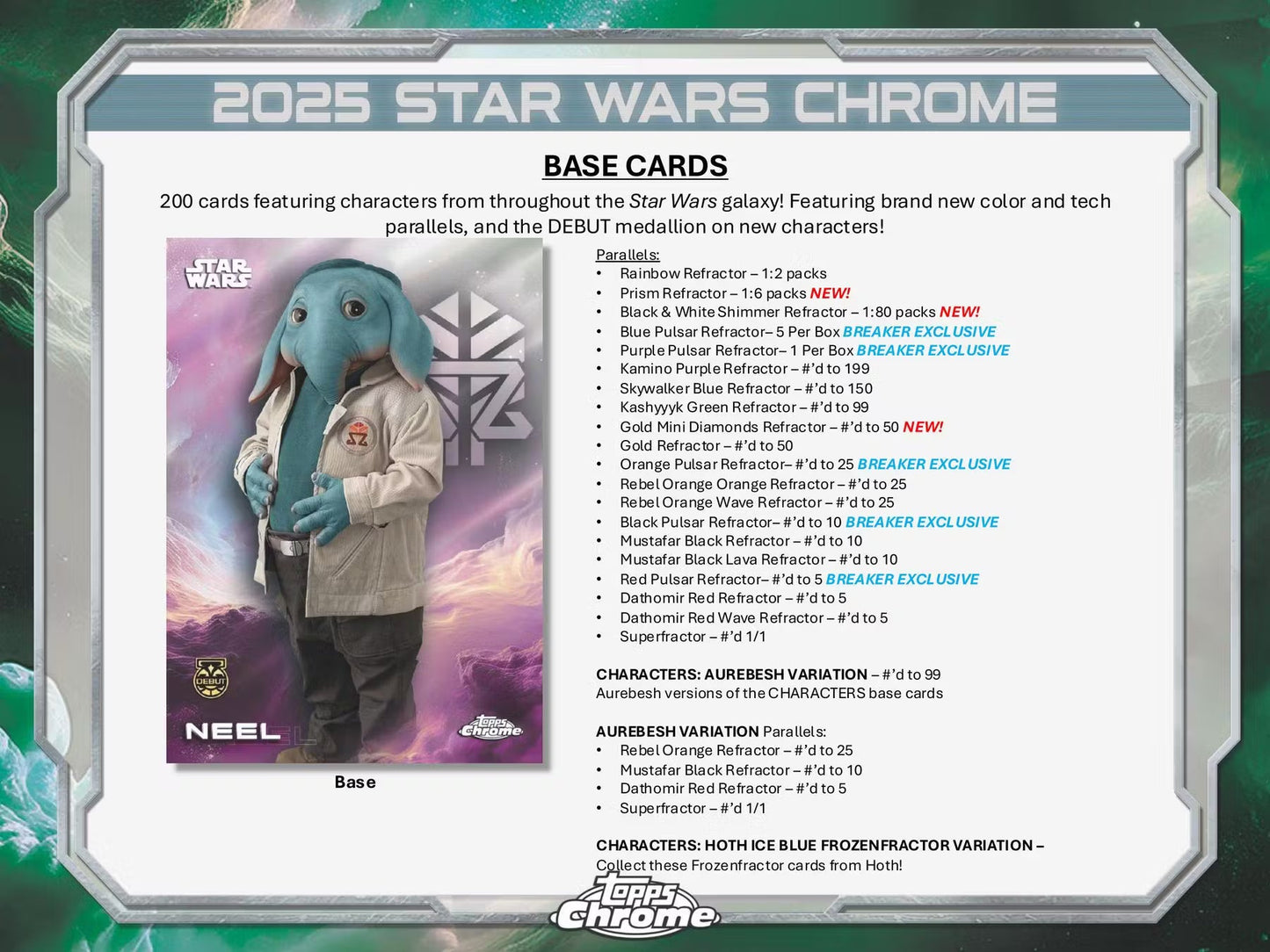 Star Wars Chrome Hobby Box (Topps 2025) | Columbia Sports Cards