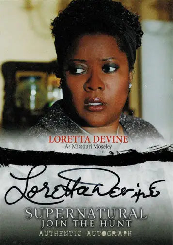 Autographed Loretta Devine trading card from Supernatural Seasons One to Three
