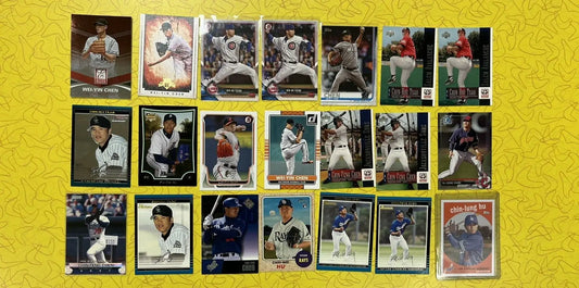Collection of Taiwan Baseball Cards featuring Chen Feng Wei and Feng Wei Yin