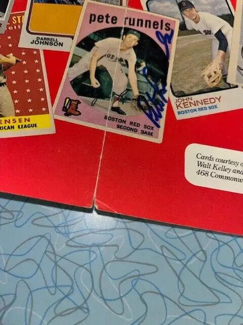 Signed Pete Runnels baseball card from Ted Williams Boston Red Sox memorabilia collection