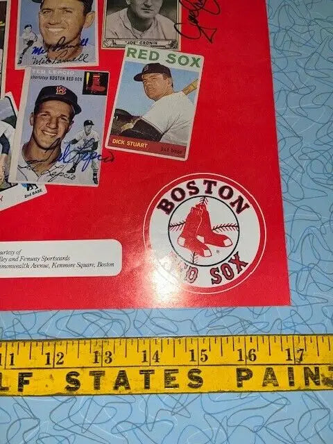 Ted Williams Boston Red Sox 1982 Old Timers Day Poster with 25 Autographs for collectors