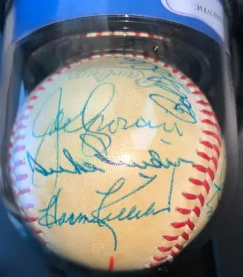 Autographed official American League baseball featuring Ted Williams and other HOF signatures
