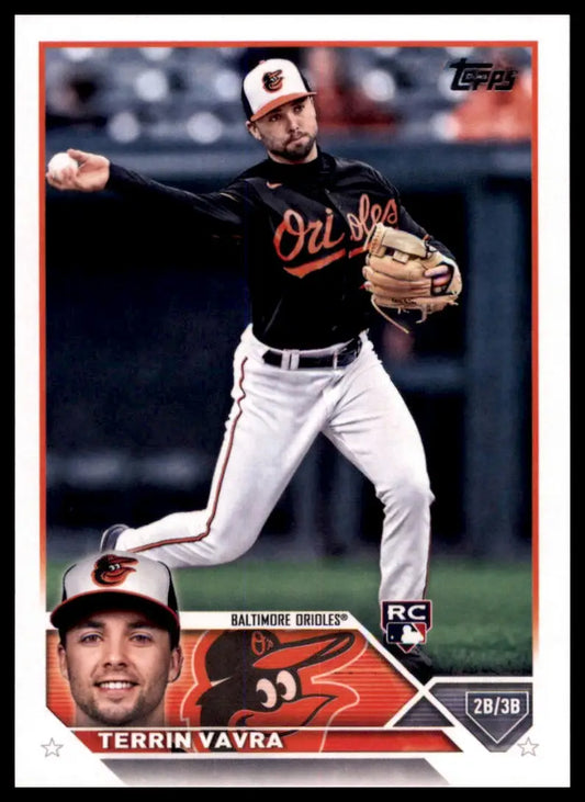 Terrin Vavra 2023 Topps rookie baseball card Baltimore Orioles product