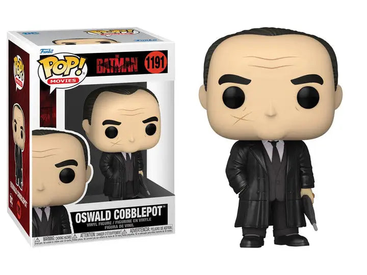Oswald Cobblepot Funko Pop figure in black suit from The Batman movie collectible