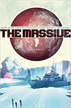 Book cover of The Massive, Vol. 1: Black Pacific by Brian Wood with icy landscape and ship