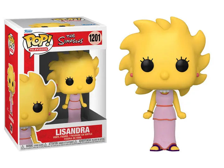 Funko Pop Lisandra figure from The Simpsons in pink dress for collectors and fans