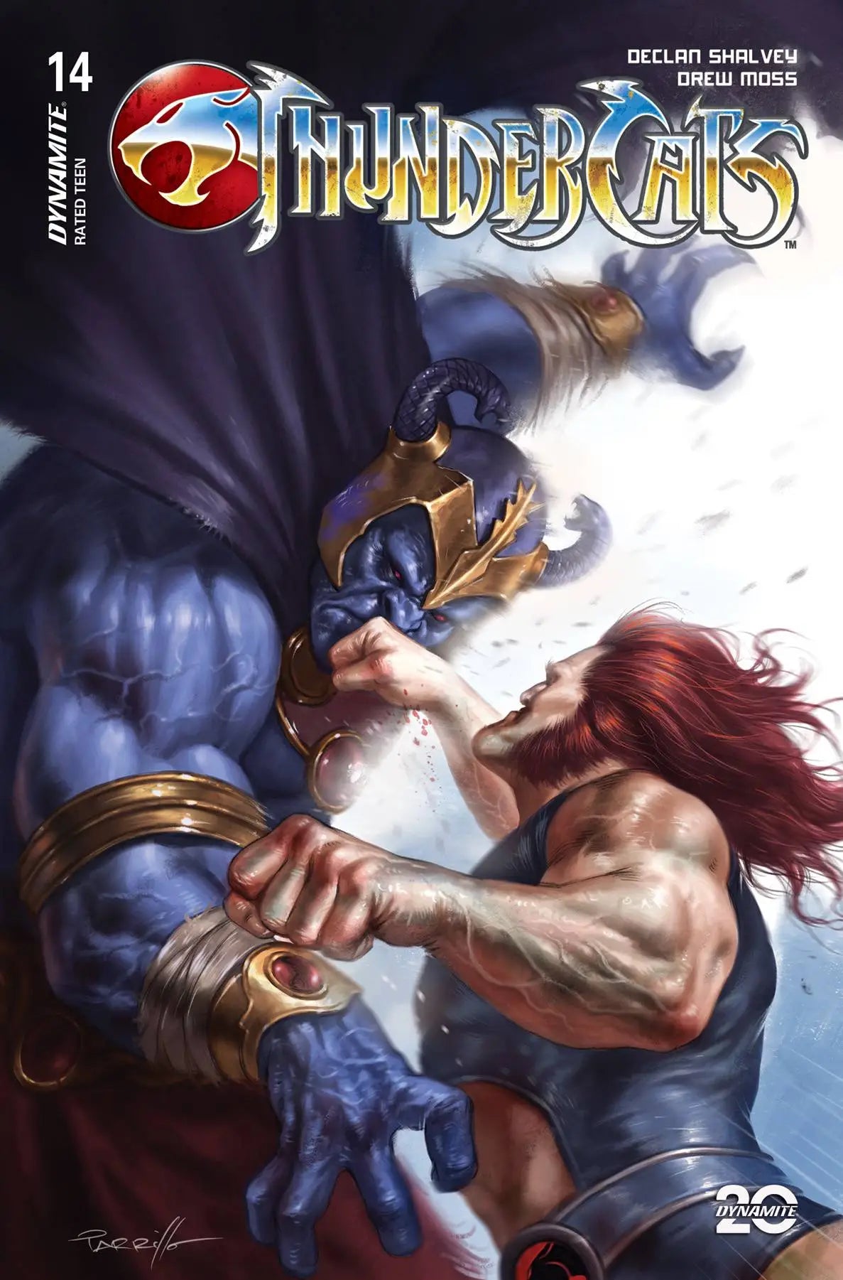 ThunderCats comic book cover featuring artwork by Parrillo from THUNDERCATS #14 CVR A
