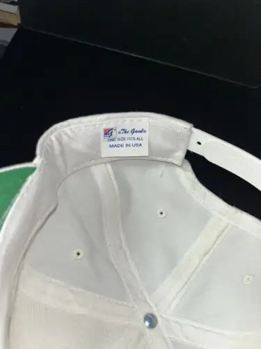 Interior view of the white Snapback Cap featuring Thurman Thomas and Buffalo Bills design