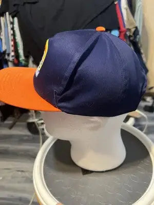 Navy blue Tide Racing Blue and Orange Snapback Hat with orange brim