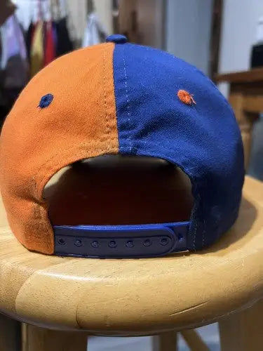 Tide Racing Hat with two-tone orange and blue baseball cap and snapback closure