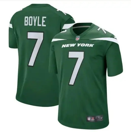 Green Tim Boyle New York Jets Nike Game Jersey with Boyle 7 number for Jets Nike Game collection