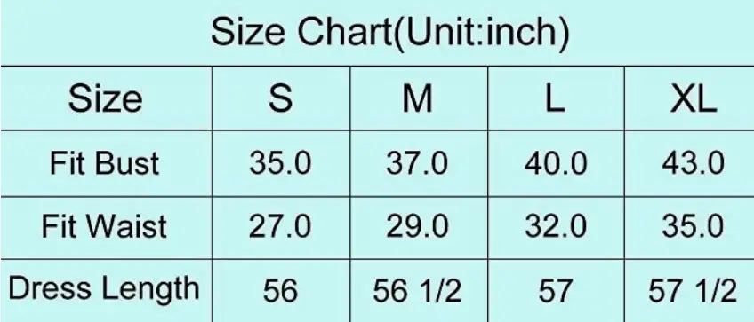 Clothing size chart for Titanic Day Dress in black mesh, size small bust waist dress length