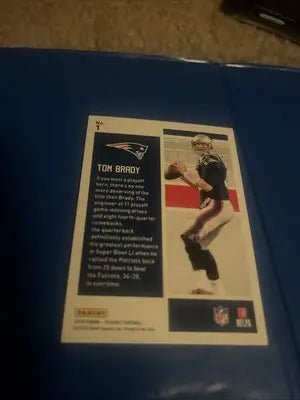 Tom Brady 2018 Panini Playoff Heroes Holofoil NFL Insert Card #1 Hof Patriots