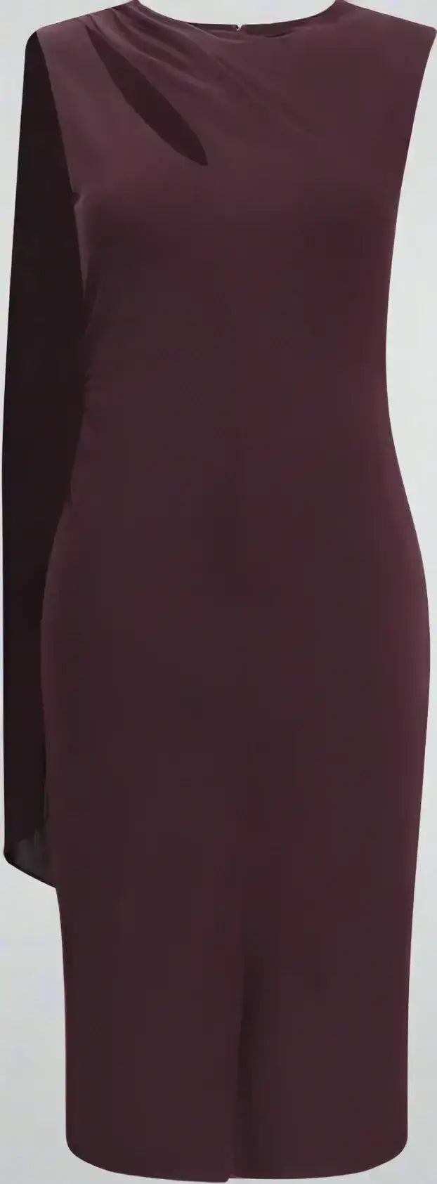 Burgundy one-shoulder long-sleeve jersey midi dress from TOM FORD Jersey midi Dress collection