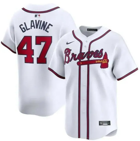 White Atlanta Braves Tom Glavine Nike Home Limited Player Baseball Jersey