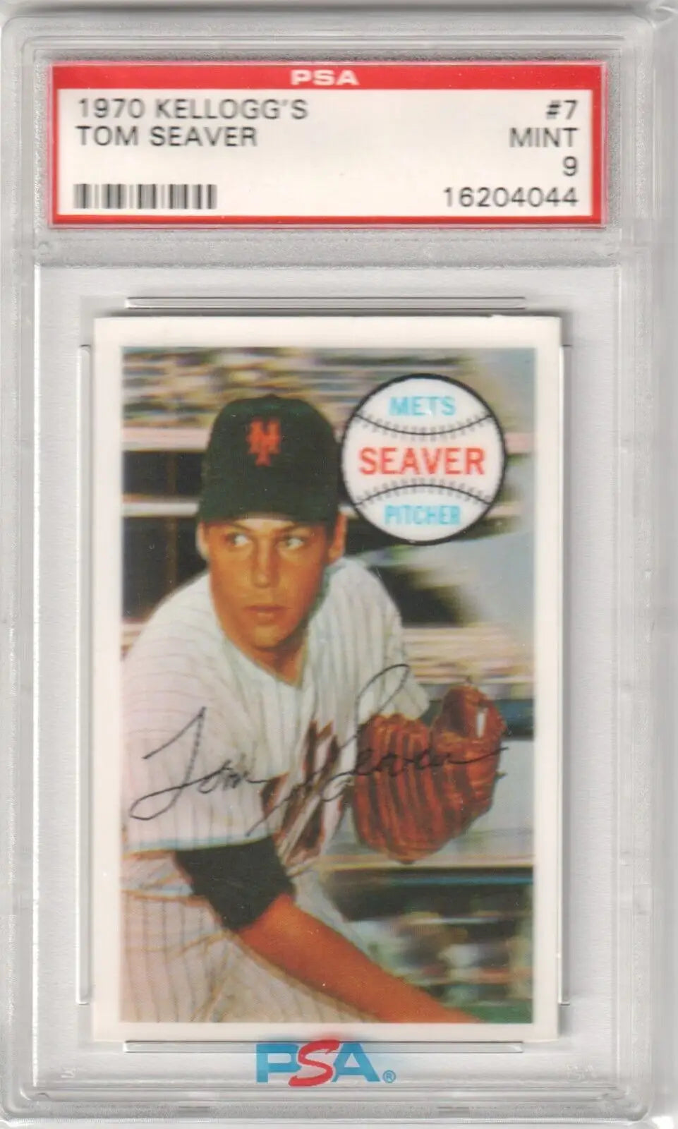 Graded 1970 Kellogg’s Tom Seaver baseball card showcasing mint Mets condition on Columbia Hobby eBay