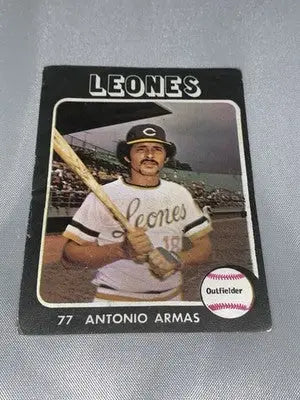 Tony Antonio Armas 1975 Topps Leones del Caracas Venezuela Baseball Sticker #77 - Baseball Sticker