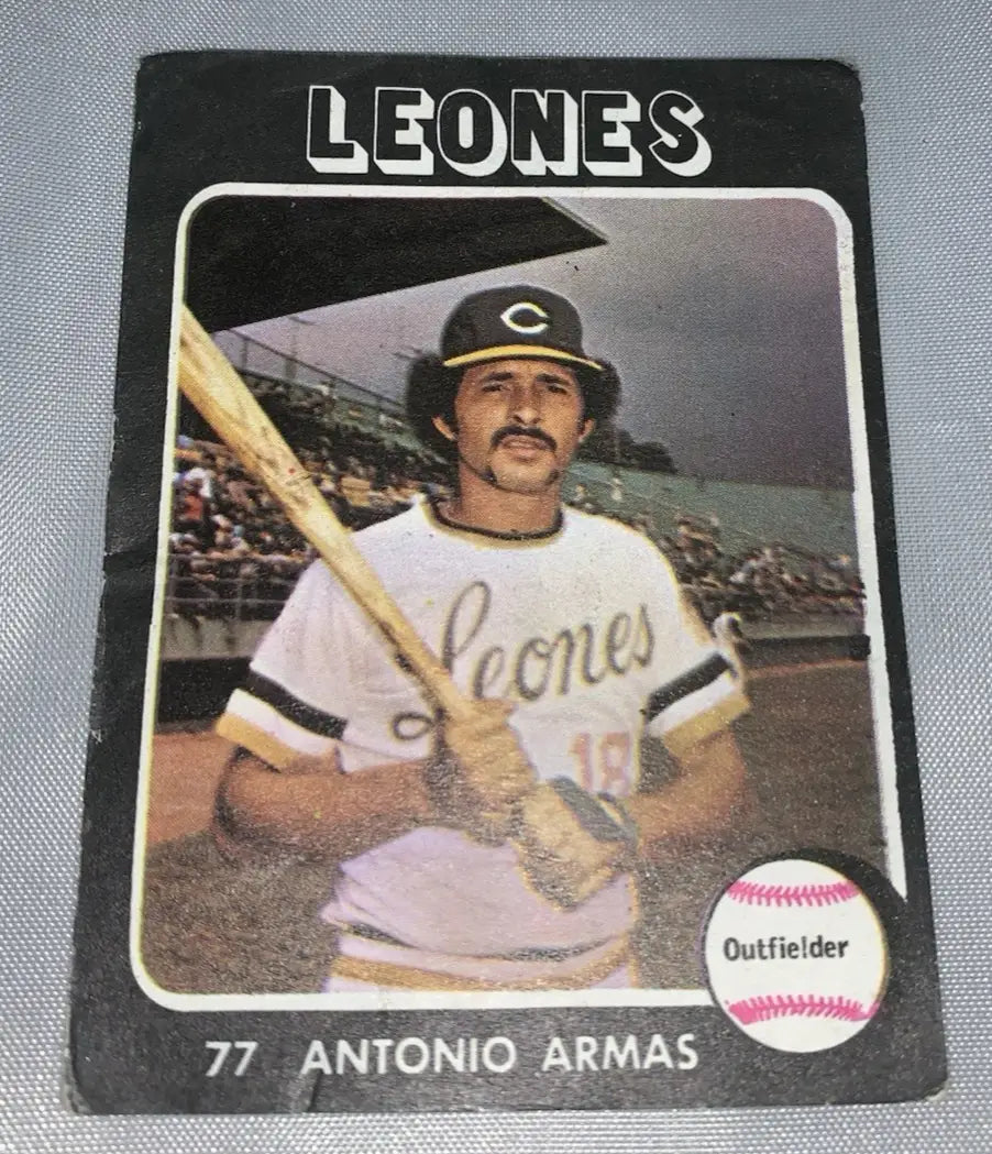 Tony Antonio Armas 1975 Topps Leones del Caracas Venezuela Baseball Sticker #77 - Baseball Sticker