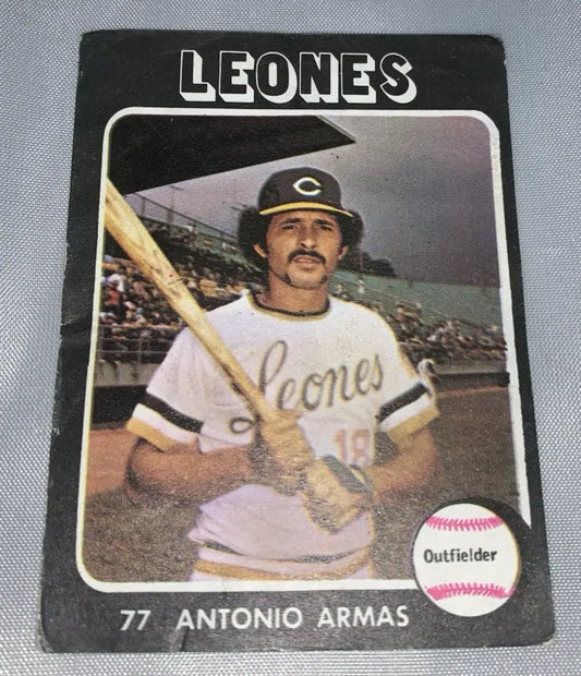 Tony Antonio Armas 1975 Topps Leones del Caracas Venezuela Baseball Sticker #77 - Baseball Sticker