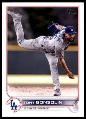 Tony Gonsolin baseball card from Topps Update US252 Los Angeles Dodgers 2022