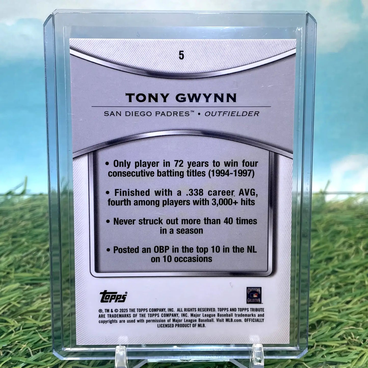 Tony Gwynn baseball card from Topps Tribute Tribute Base Series in the 2025 Topps Tribute collection