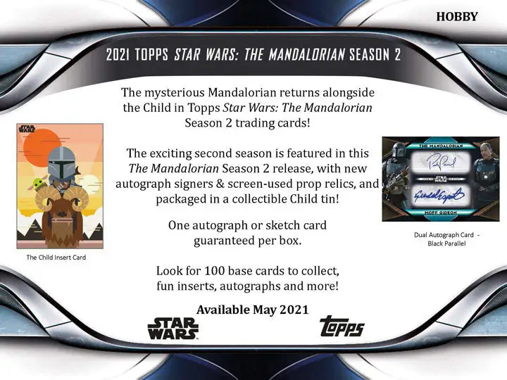 Topps Star Wars The Mandalorian Season 2 trading cards in a sealed tin box