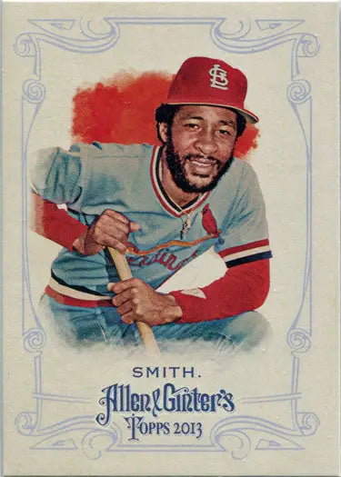 Ozzie Smith in St. Louis Cardinals uniform holding bat Topps Allen & Ginter Base Card