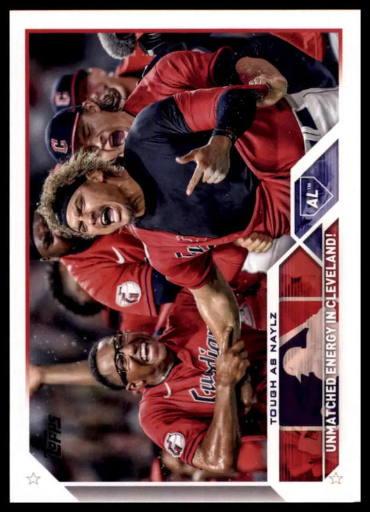 Baseball card featuring Cleveland Guardians player from Tough as Naylz 2023 Topps series