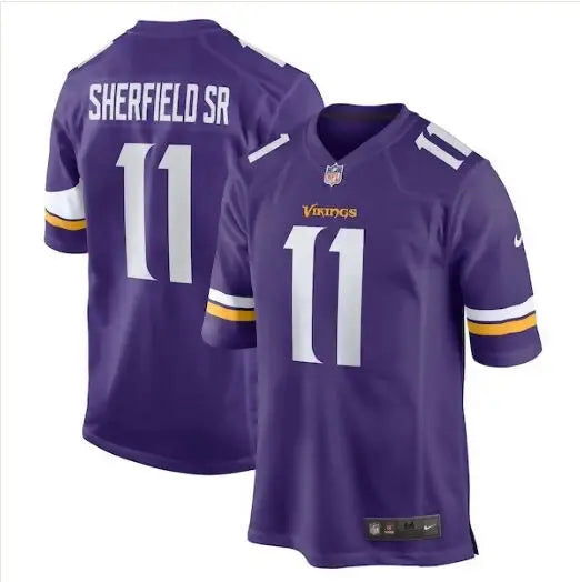 Purple Minnesota Vikings Trent Sherfield Sr. Game Jersey with number 11 and name on back