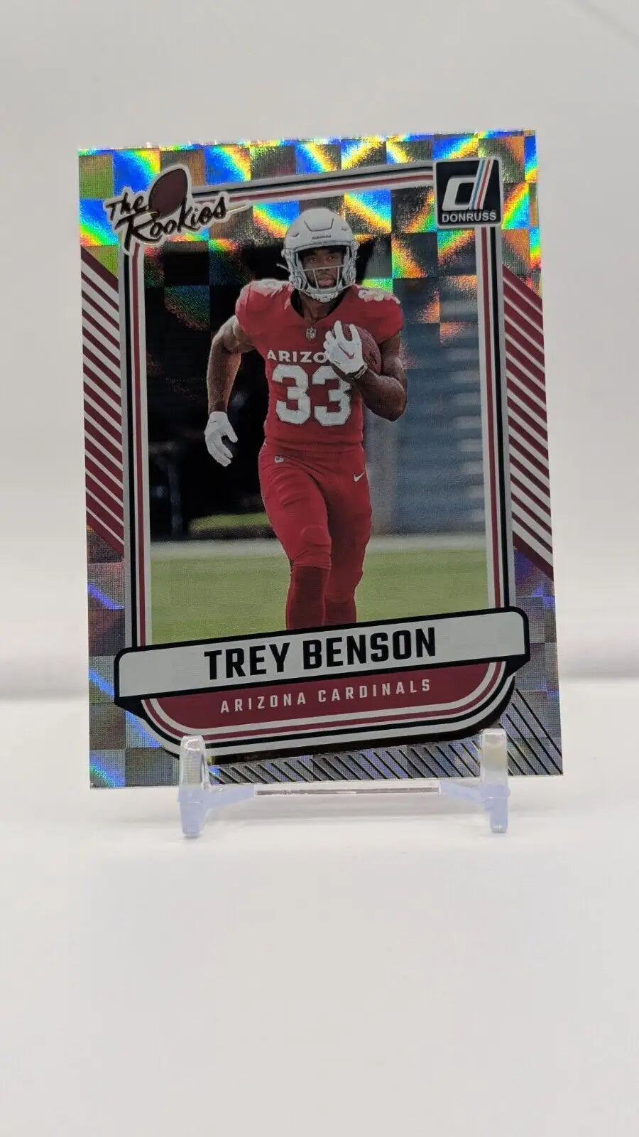 Trey Benson rookie football card from Panini Donruss The Rookies trading cards collection