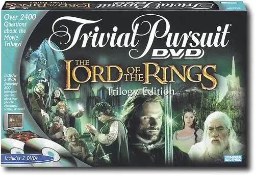 Trivial Pursuit DVD game box featuring The Lord of the Rings Trilogy Edition branding