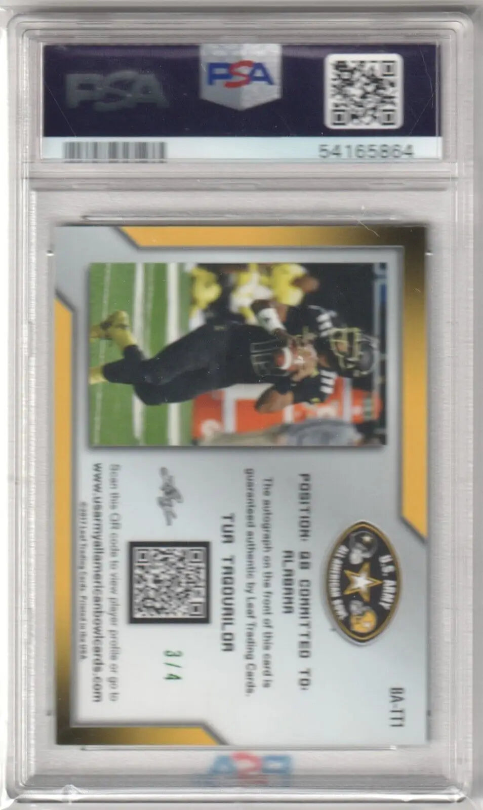 Graded Tua Tagovailoa Leaf Metal Army Autograph football trading card on Columbia Hobby eBay