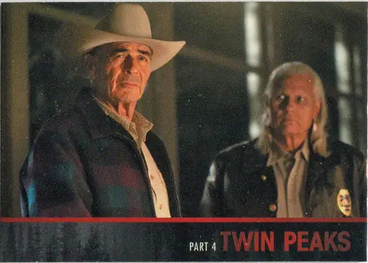 Two older men, one in a cowboy hat, promoting Twin Peaks Limited Series Event Card L11