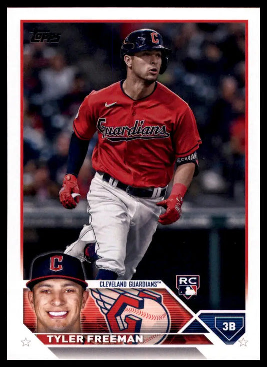 Tyler Freeman baseball card from 2023 Topps Rookie Series for Cleveland Guardians