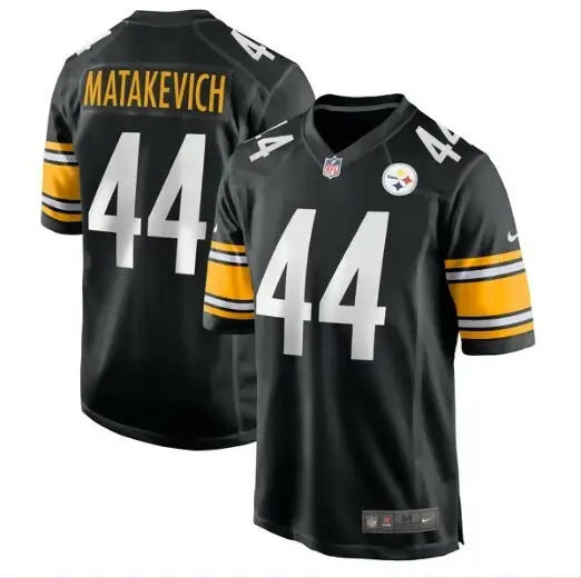 Black Pittsburgh Steelers Tyler Matakevich Nike Game Jersey featuring number 44