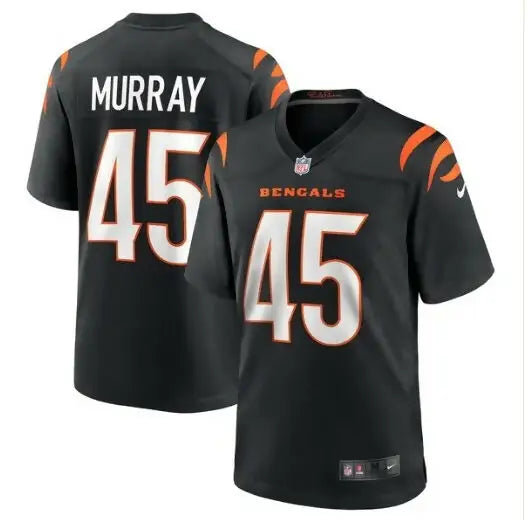 Black Cincinnati Bengals Nike Team Game Jersey with MURRAY 45 name and number