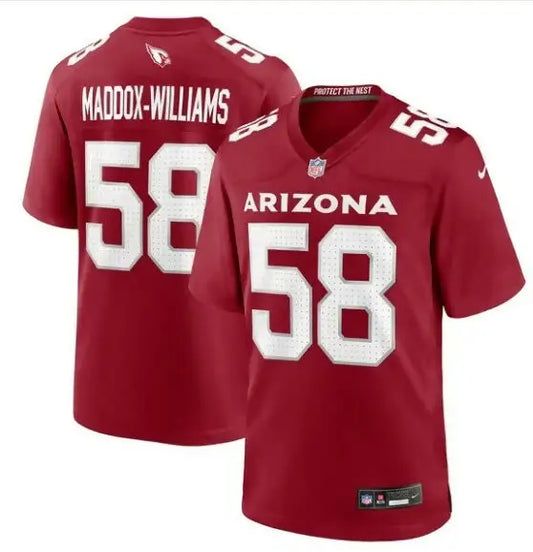 Red Arizona Cardinals Tyreek Maddox-Williams Nike Game Jersey with number 58