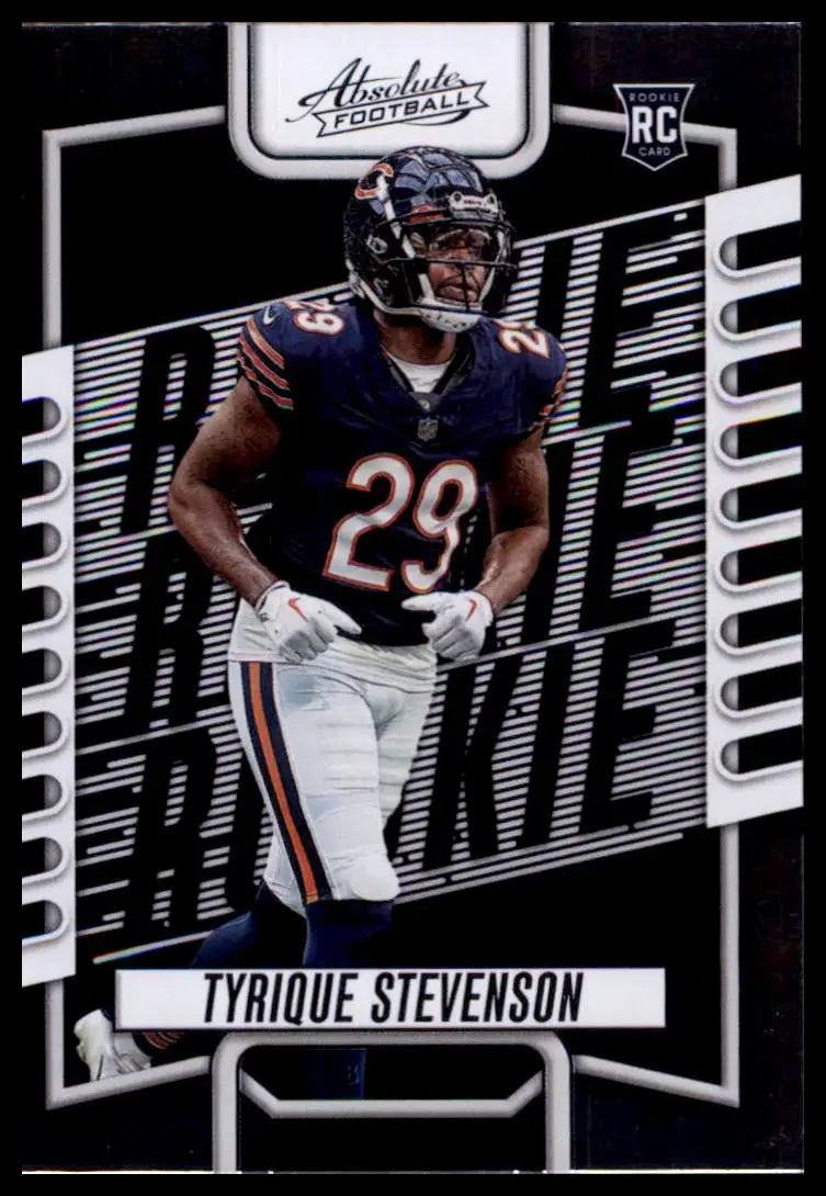 Tyrigue Stevenson rookie card from Panini Absolute 2023 Chicago Bears collection