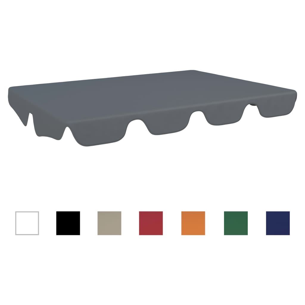 vidaXL Replacement Canopy for Swing Outdoor Swing Cover Replacement Sunshade-11